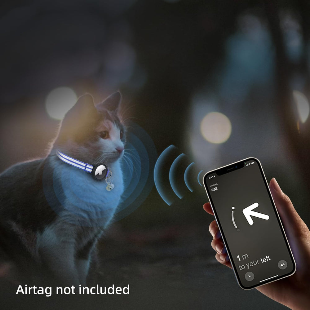 Odokele AirTag cat collar with seamless AirTag holder keeps the tag secure.