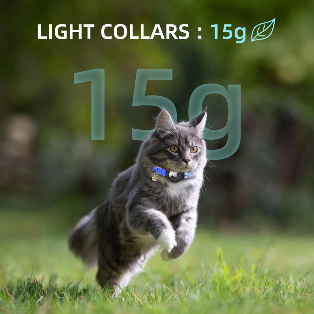 Odokele AirTag cat collar includes a detachable bell for gentle alerts.