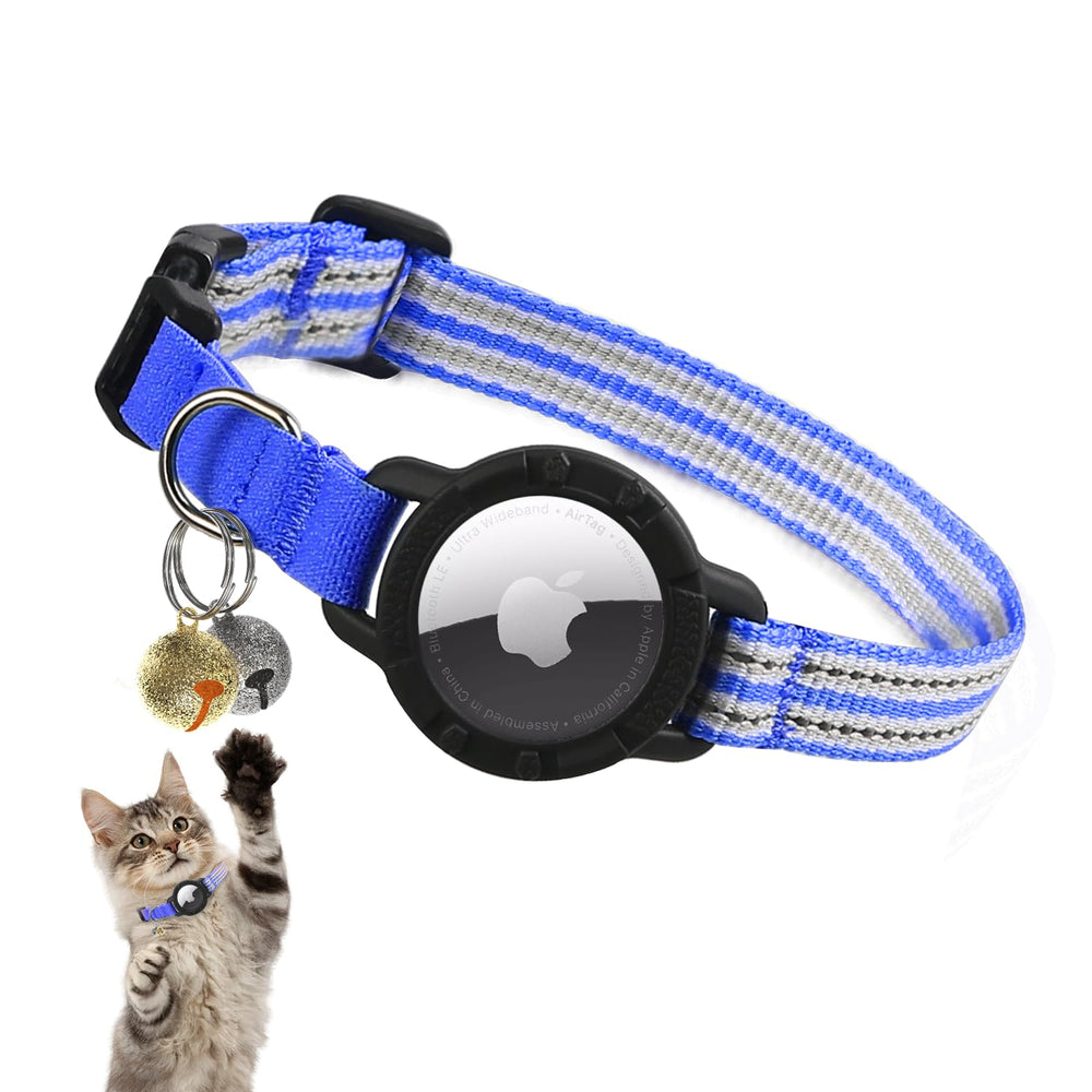 Odokele AirTag cat collar with reflective strips for night visibility.