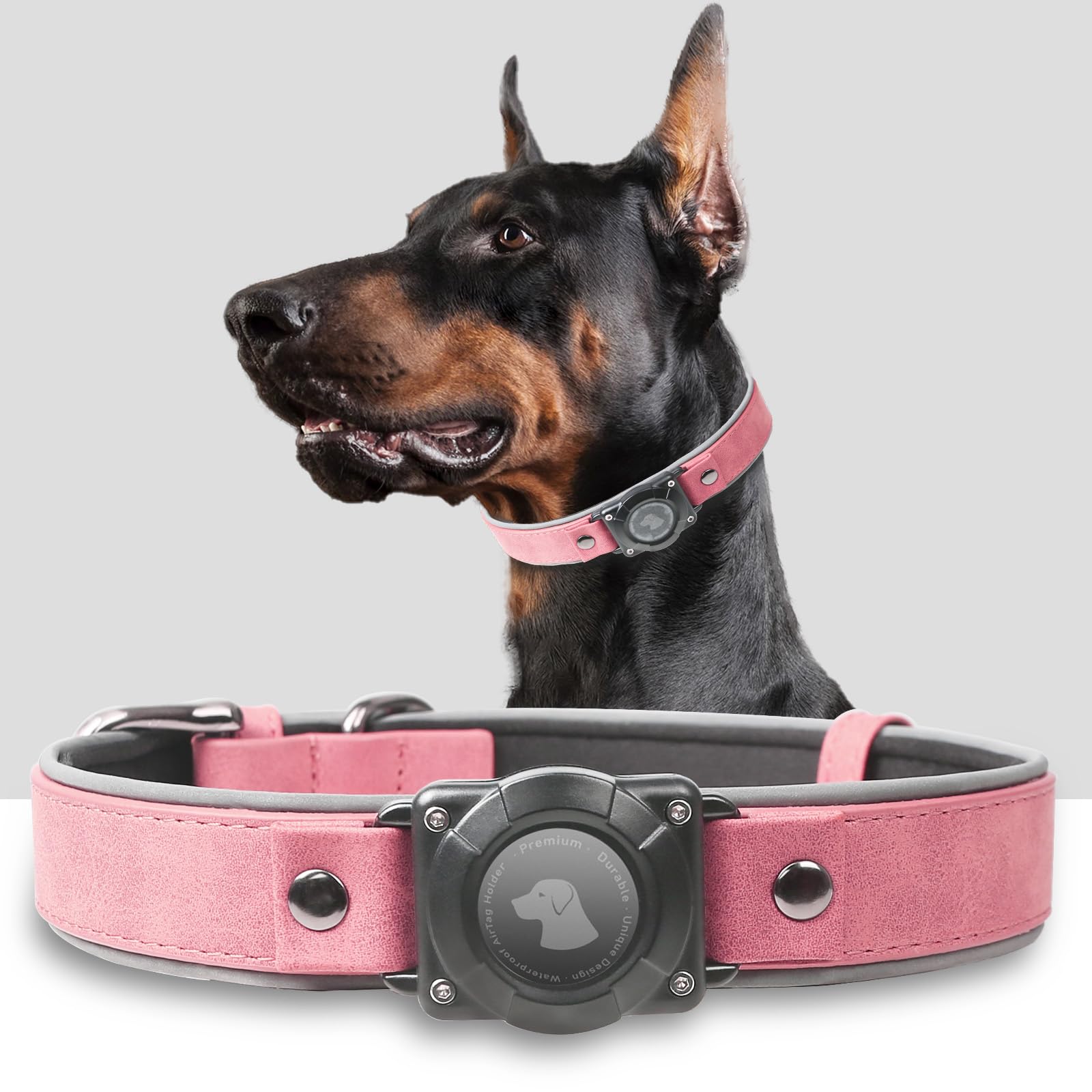 Odokele AirTag Collar shows durable leather for daily wear and activity
