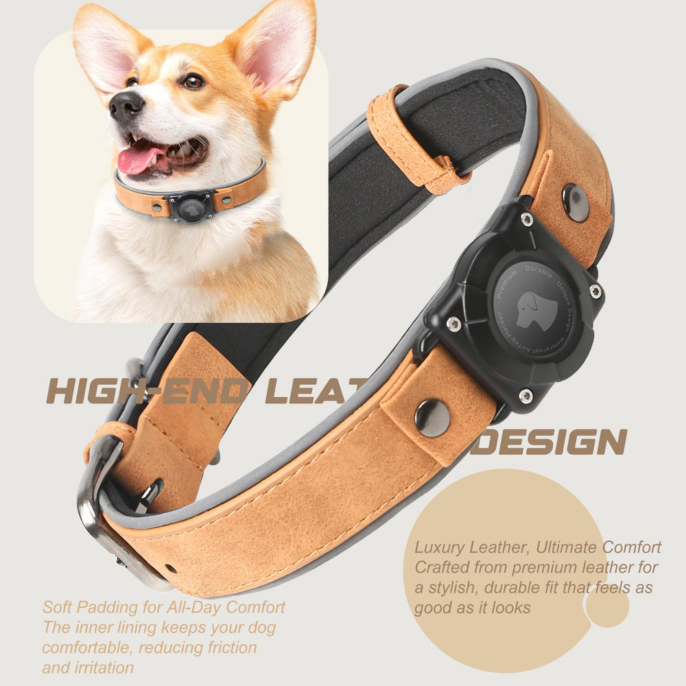 Odokele AirTag collar adjustable buckle provides secure fit for medium to large dogs.