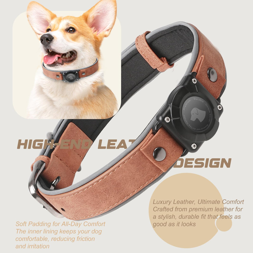 Odokele AirTag dog collar reflective strip improves nighttime visibility