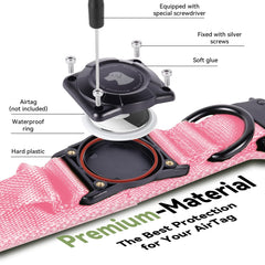 Odokele airtag-holder-metal-buckle secures AirTag with reliable quick-release.