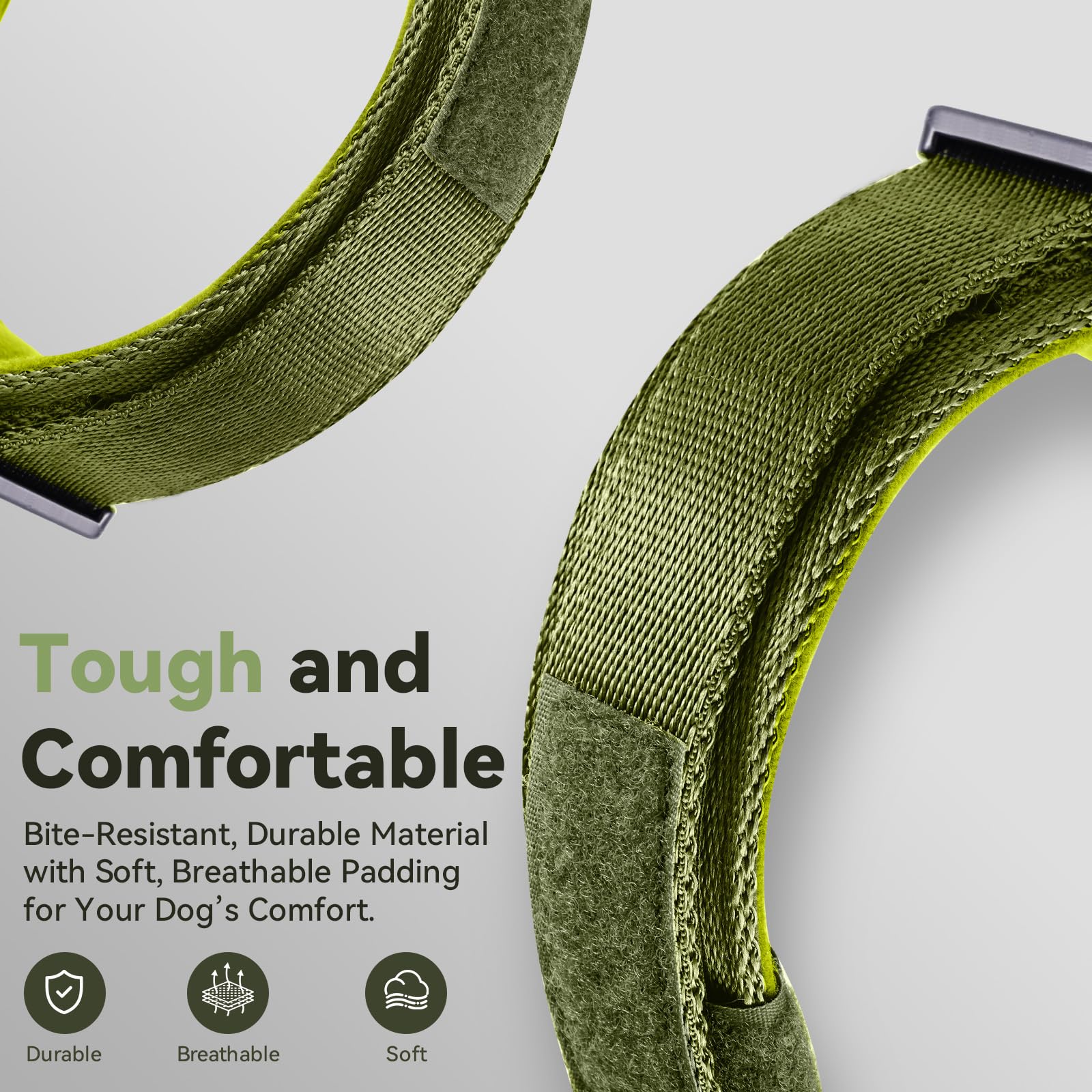 Odokele three-size-range ensures a secure fit for medium to large dogs.