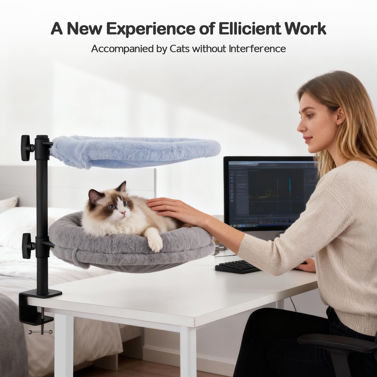 Odoland 360° rotation cat perch enables flexible cuddles and optimal viewing angles