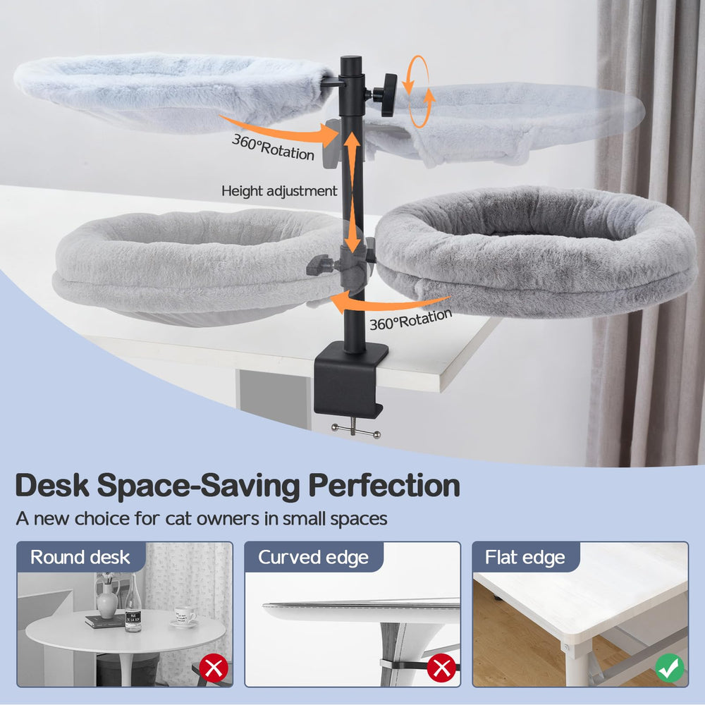 Odoland adjustable-height cat perch helps position for comfort while you work