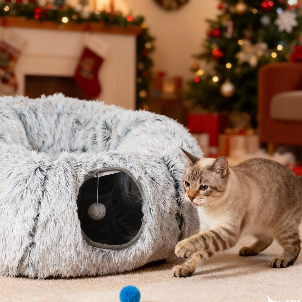 Odoland cat bed removable plush top offers easy cleaning and versatile use