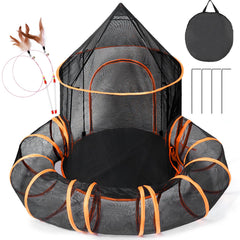 Odoland cat outdoor enclosure main playpen shown in yard for safe, supervised outdoor play