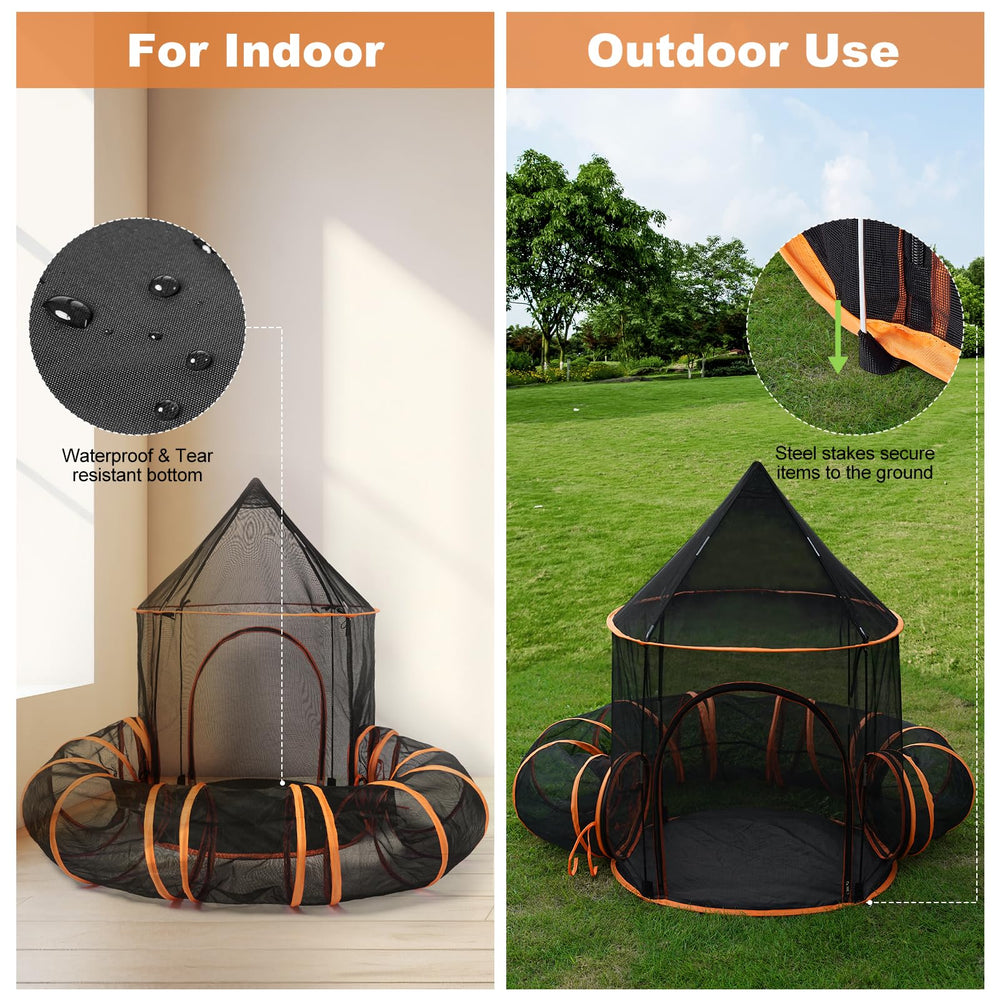 Odoland foldable enclosure demonstrates compact storage and easy transport