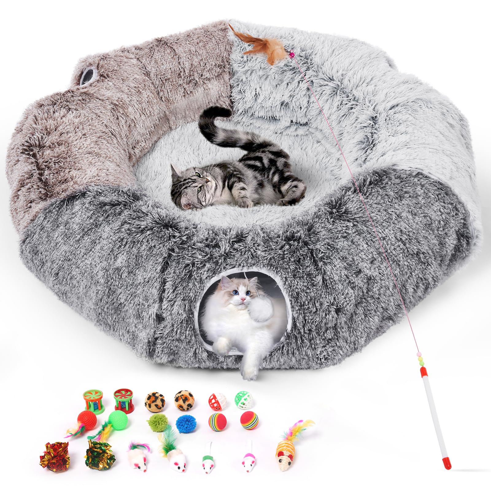 Odoland large cat tunnels straight tunnel – spacious play space for indoor cats.
