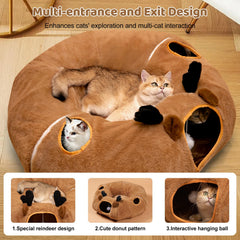 Odoland Reindeer Cat Tunnels Bed rope buckle assembly for quick setup