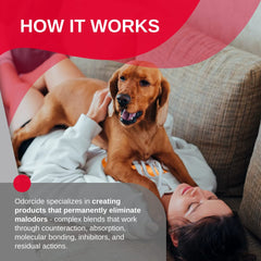Odorcide 210 odor source penetration into carpets and fabrics