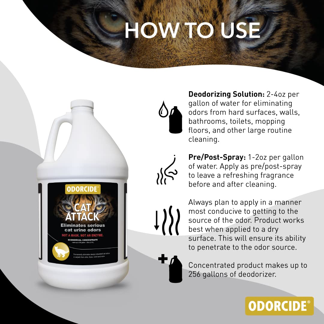 Odorcide Cat Attack Concentrate dilution in progress for pet urine odor removal.