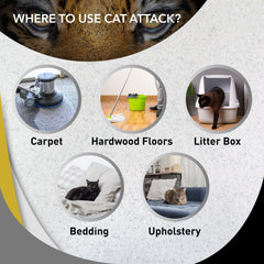 Odorcide Cat Attack Concentrate saturating carpet to reach the odor source.