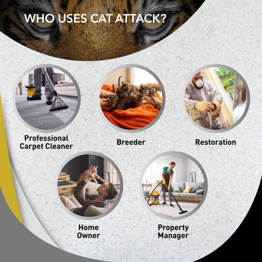 Odorcide Cat Attack Concentrate surface spray on hard surfaces for durable cleanup.