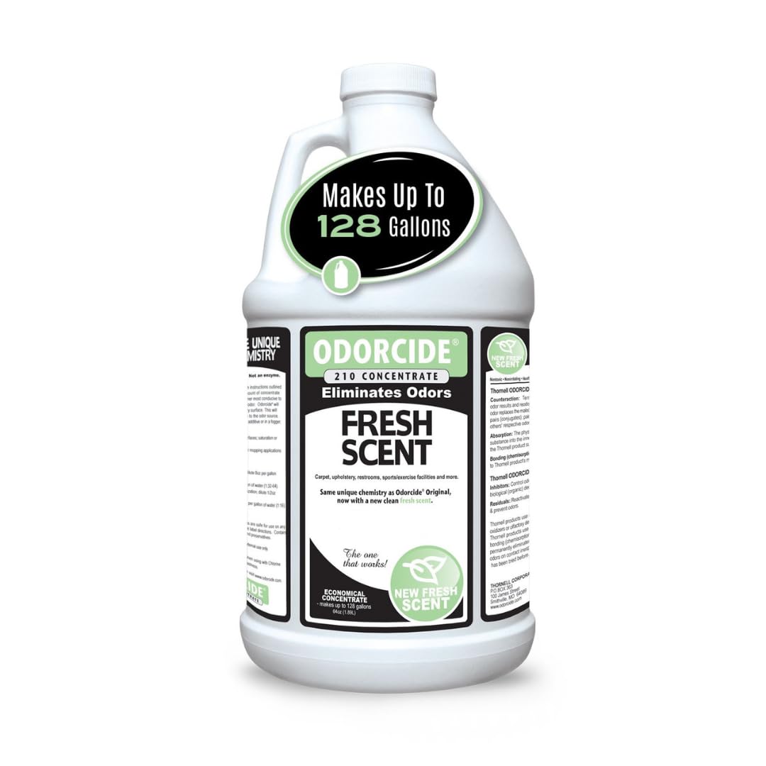 Odorcide Fresh Scent concentrate bottle neutralizes pet and smoke odors