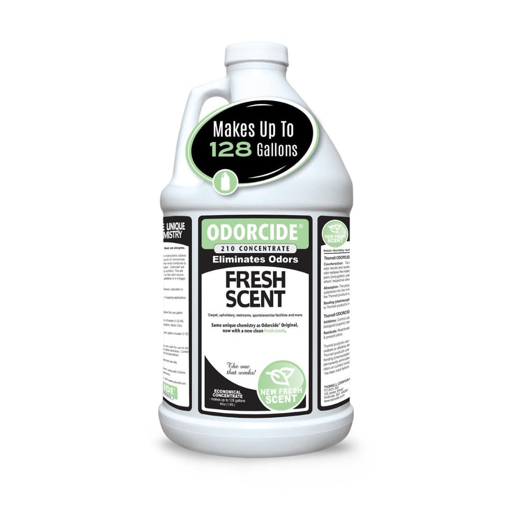 Odorcide Fresh Scent concentrate bottle neutralizes pet and smoke odors