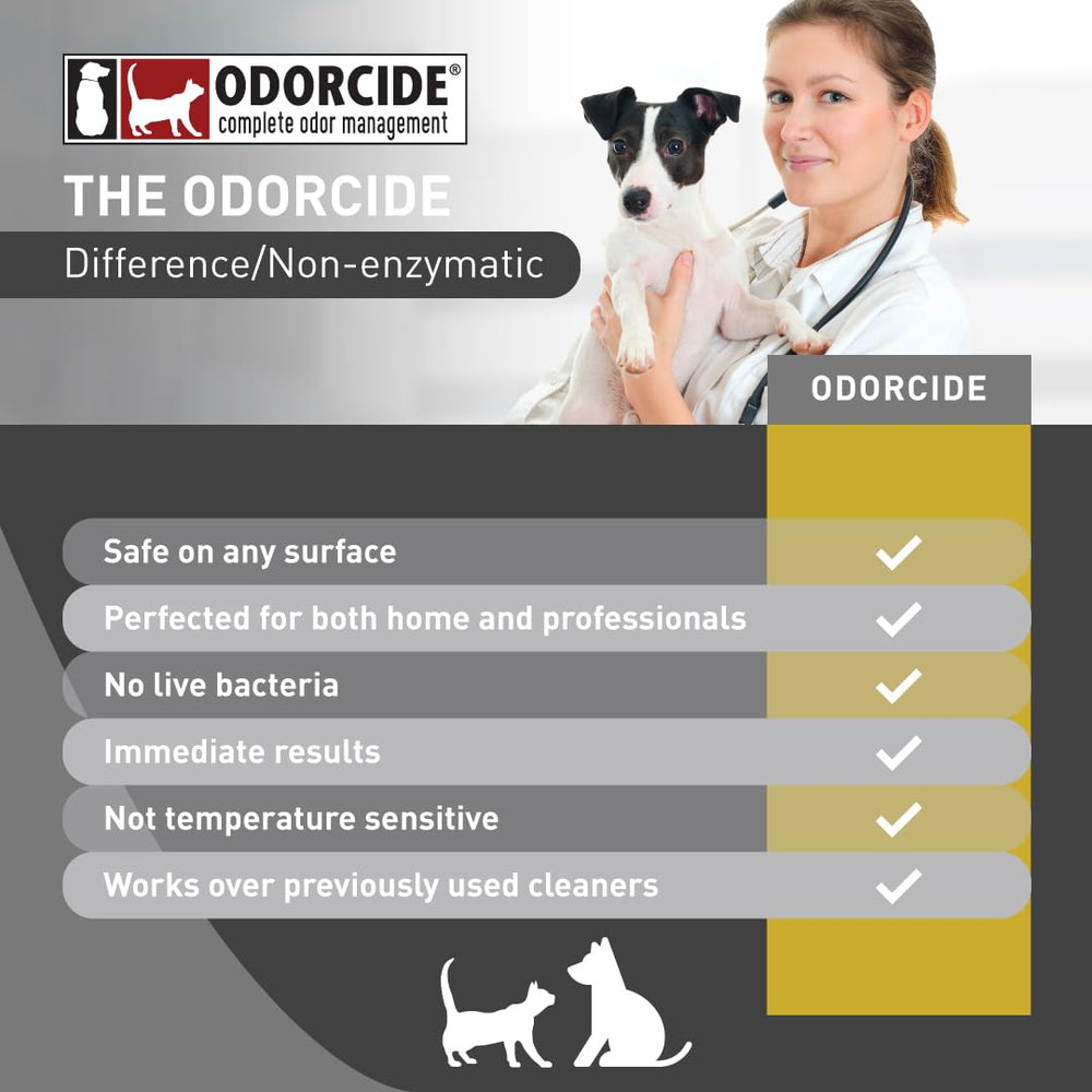 Odorcide K.O.E. Apricot floor-application scene for large-area use.