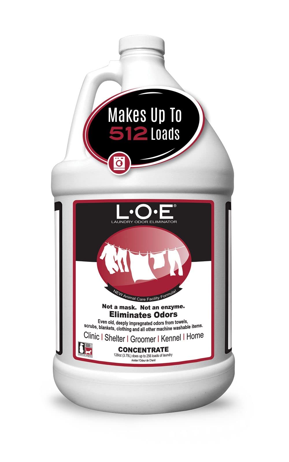 Odorcide Laundry Odor Eliminator bottle shown for powerful pet odor removal in laundry