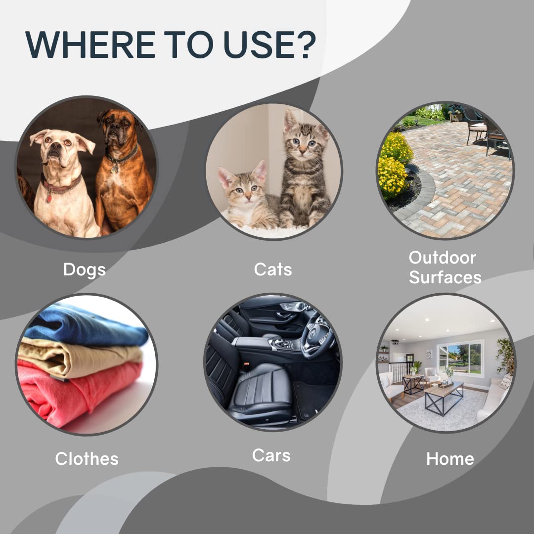 Odorcide Skunk Off label graphics illustrate safety and usage steps