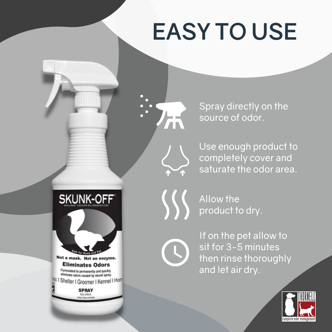 Odorcide Skunk Off spray applicator shown for quick area treatment