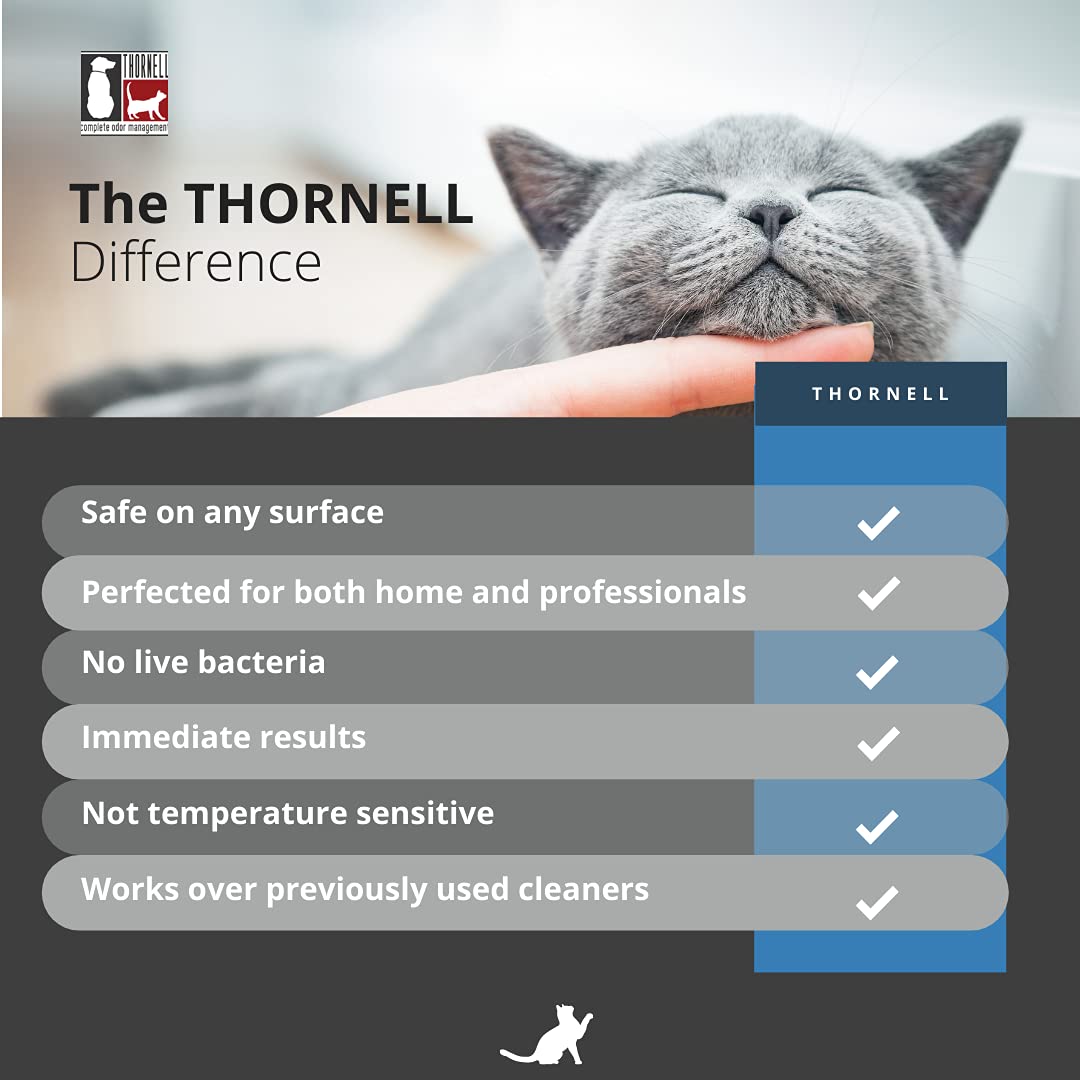 Odorcide Thornell Cat Odor-Off is safe for pets and children after use.
