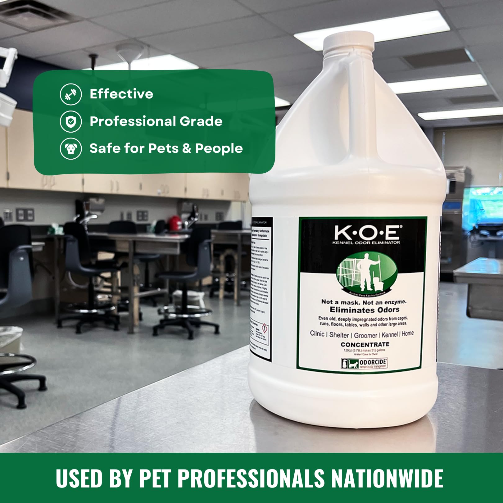 Odorcide Thornell KOE dilution process for effective odor removal