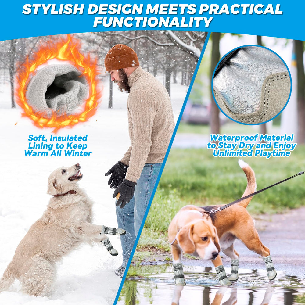 ODRIEW dog shoes anti-slip sole provides traction on wet surfaces