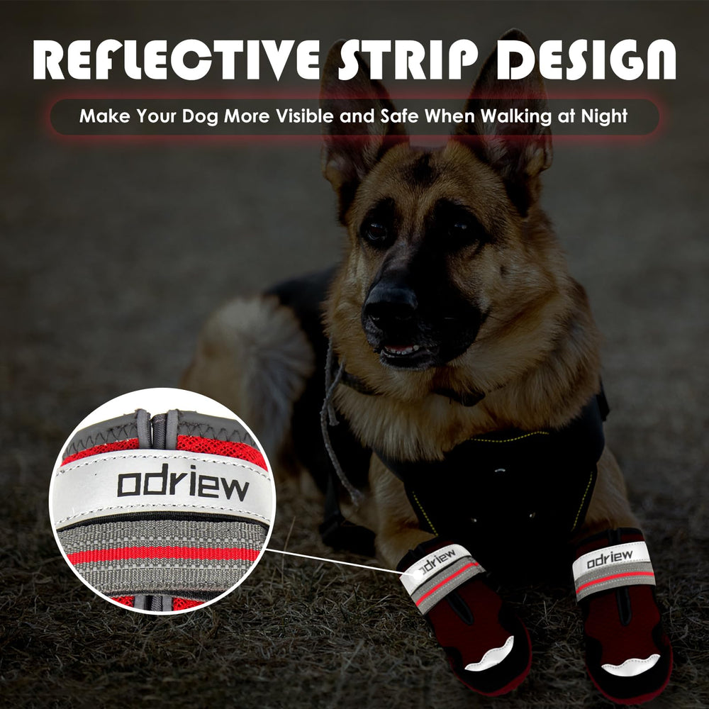 ODRIEW dog shoes breathable mesh for hot-weather comfort