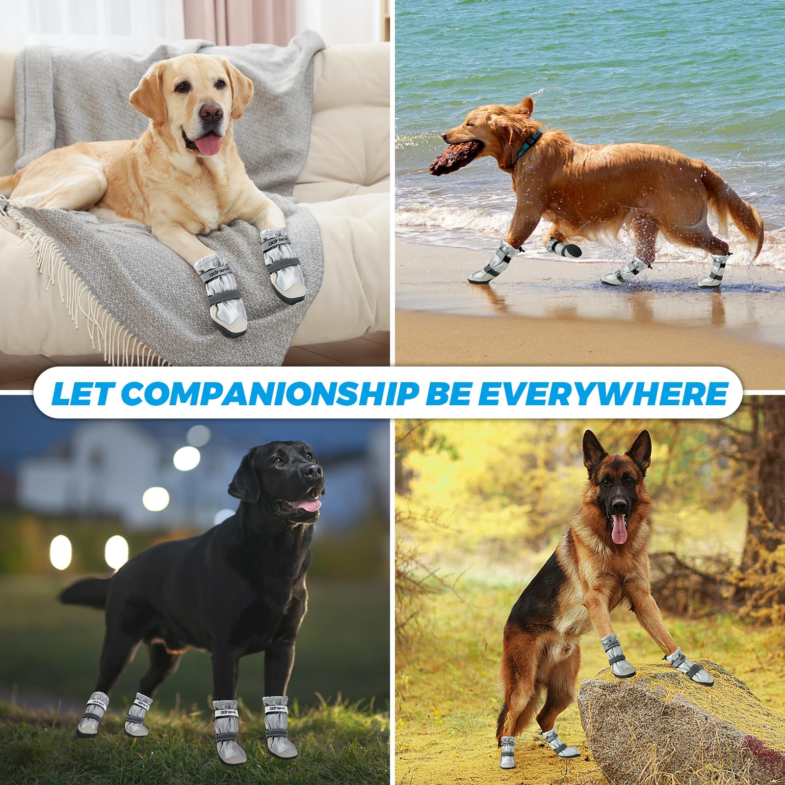 ODRIEW dog shoes paw protectors suitable for indoor and outdoor use
