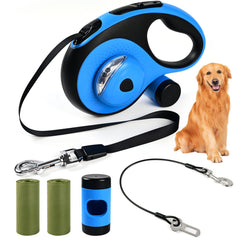 ODRIEW heavy-duty retractable leash demonstrates smooth 26ft extension for large dogs.