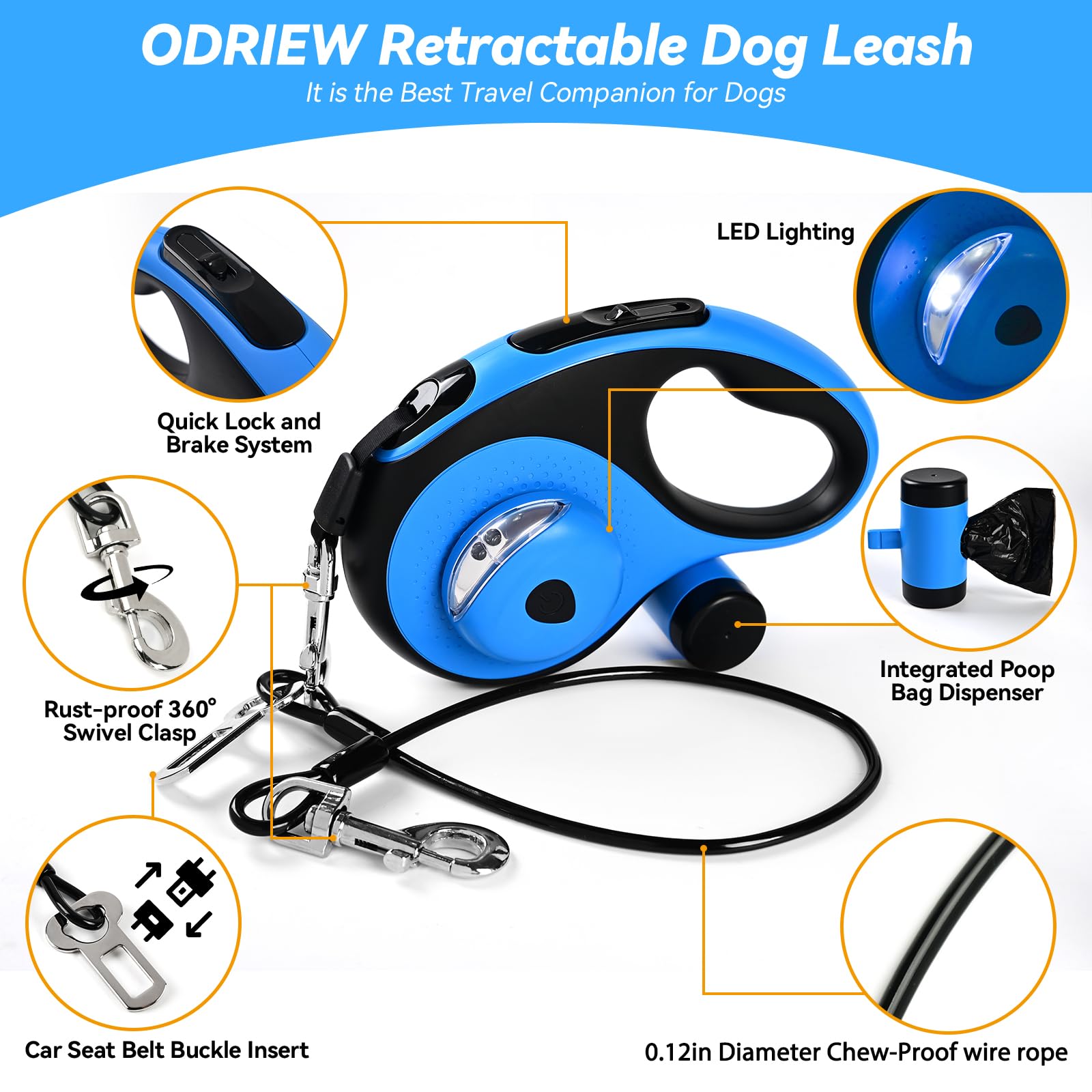 ODRIEW one-handed brake and lock provides instant control.