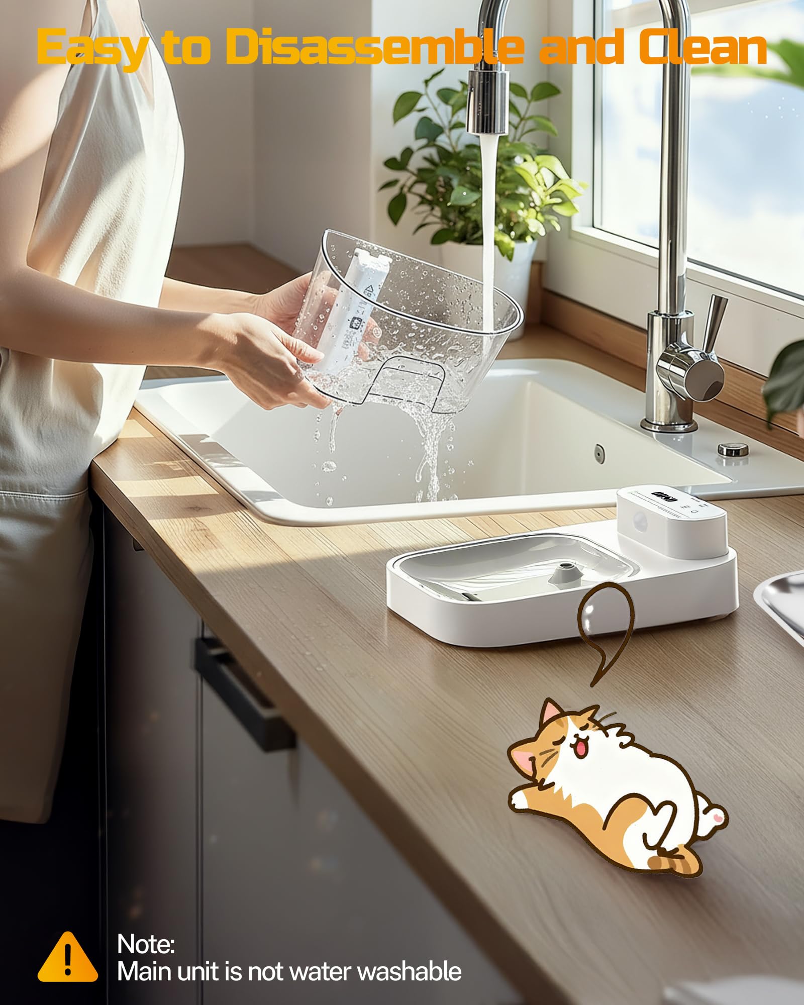 ODSD Cat Water Fountain indoor-use image demonstrates home-friendly pet hydration.