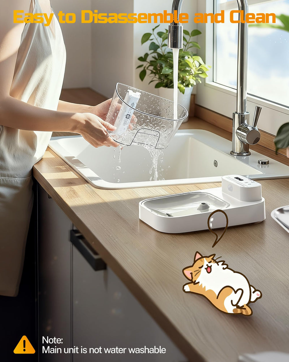 ODSD Cat Water Fountain indoor-use image demonstrates home-friendly pet hydration.