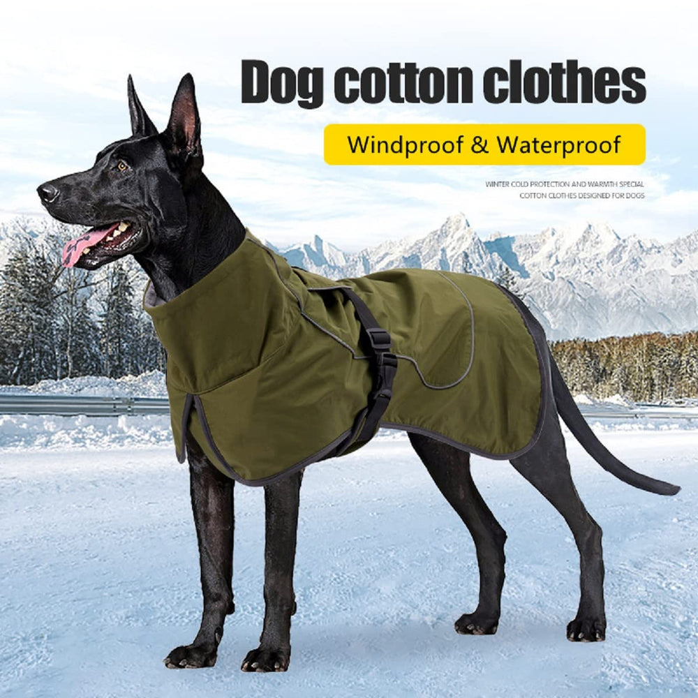 ODSSDAPU Barkworthies dog raincoat back view keeps your pup dry outdoors.
