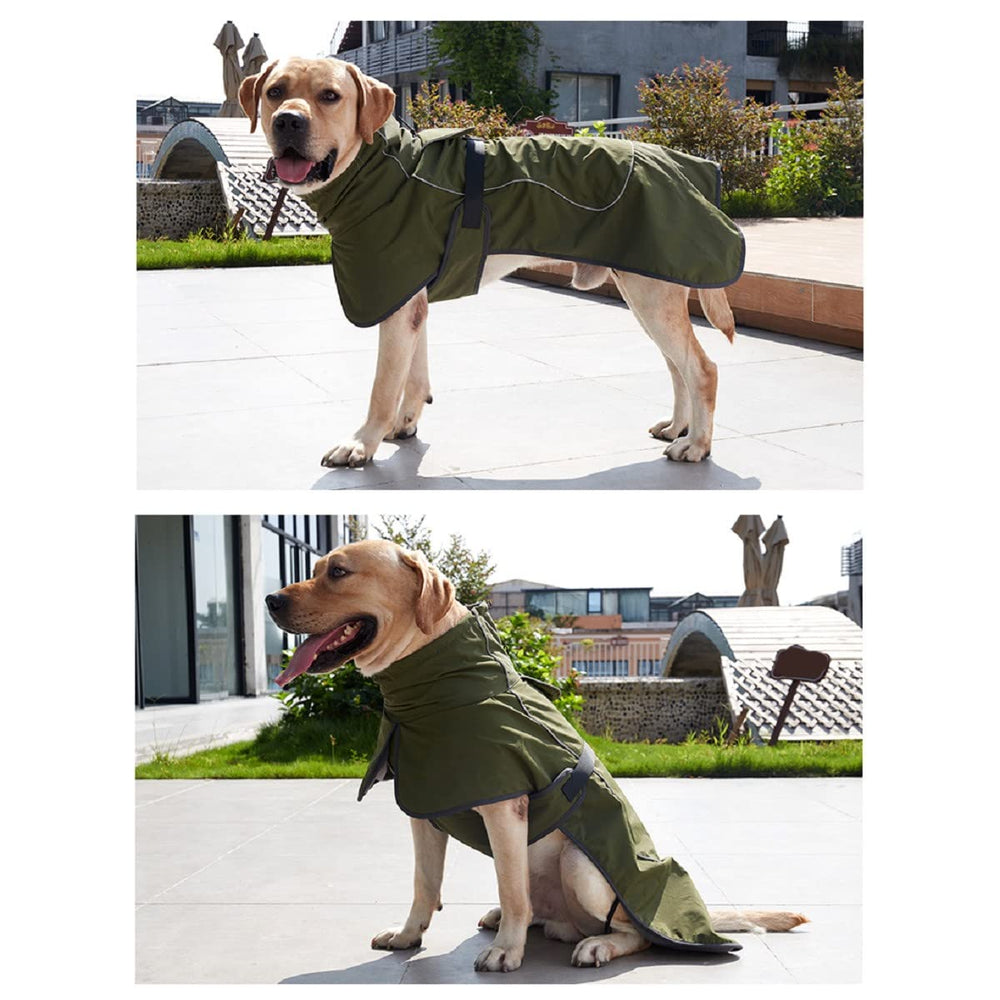 ODSSDAPU Barkworthies dog raincoat waterproof-coated fabric aids all-weather wear.
