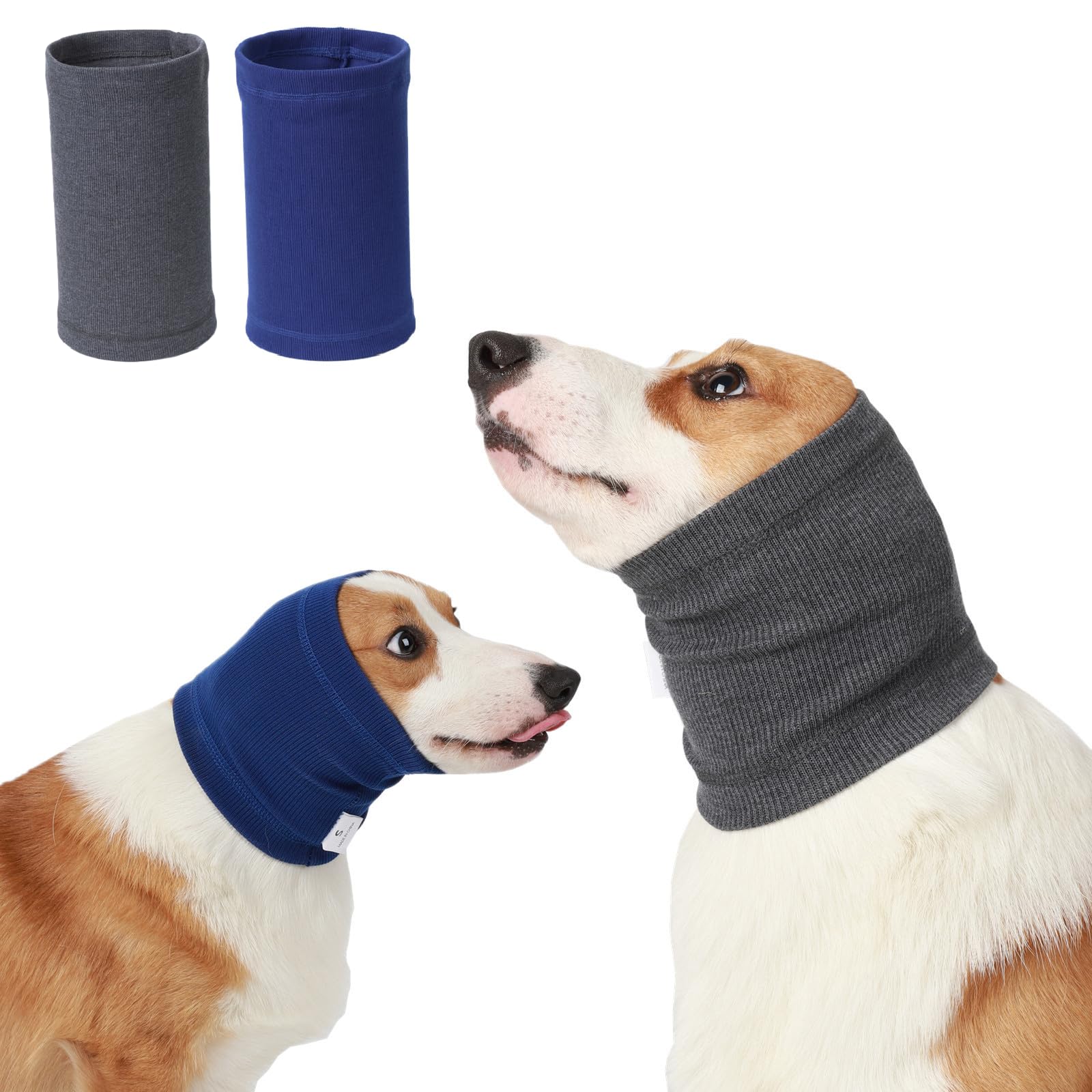ODSSDAPU No Shake Ear Wraps front view for dogs offering calming noise protection.