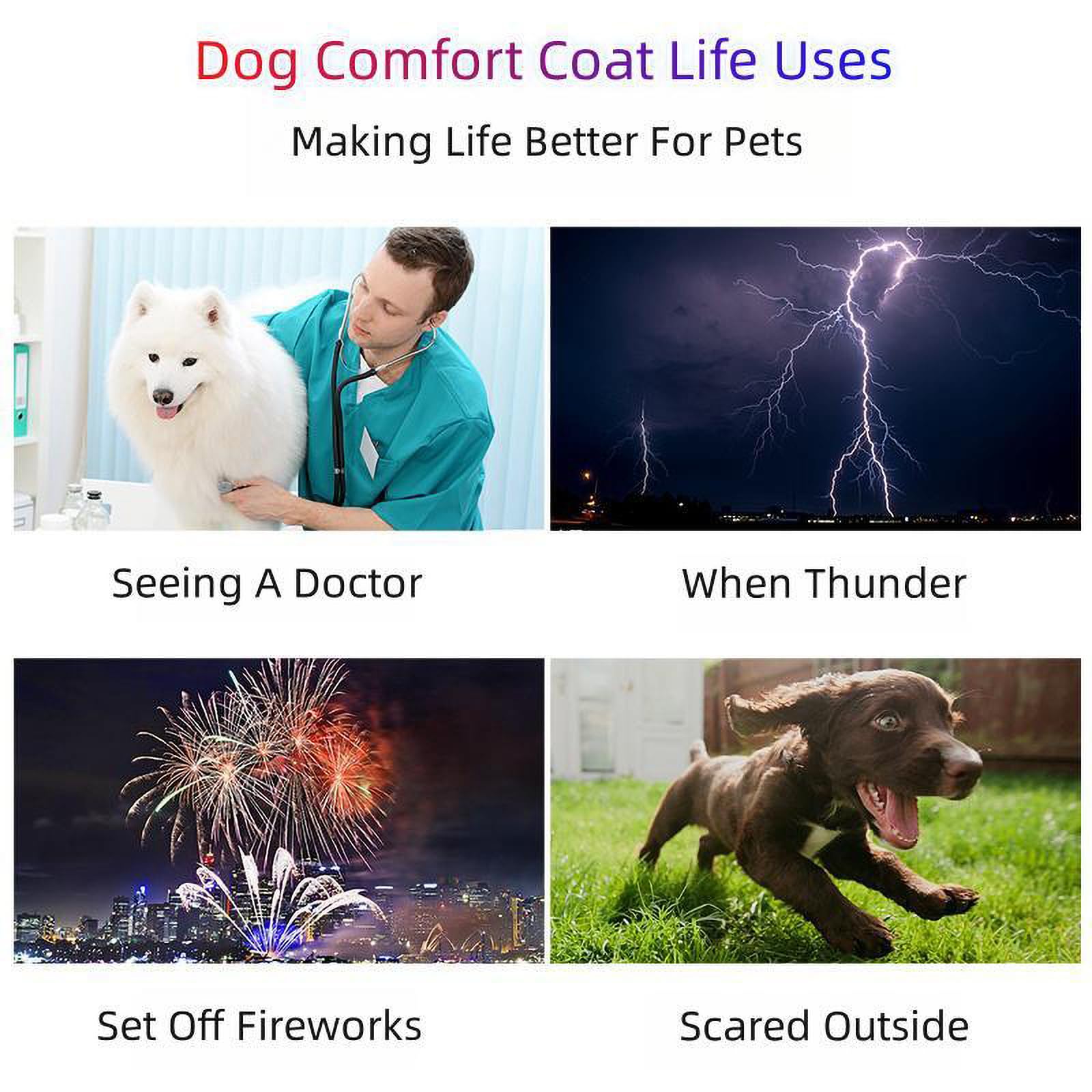 ODSSTAIPS Dog Anxiety Vest worn on dog demonstrates gentle pressure for comfort.