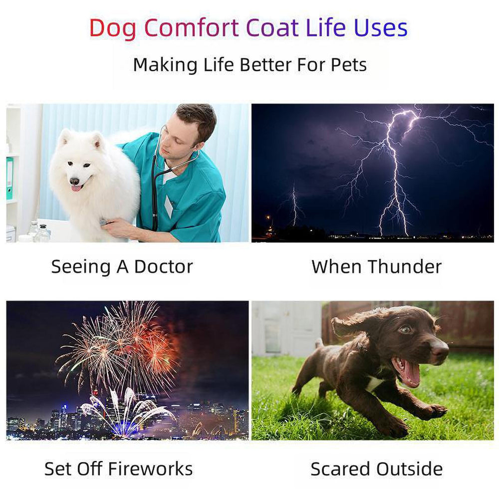 ODSSTAIPS Dog Anxiety Vest worn on dog demonstrates gentle pressure for comfort.
