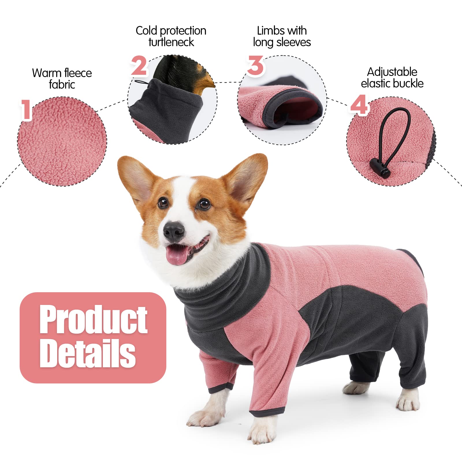 ODSSTAIPS winter coat turtleneck fur collar adds extra warmth