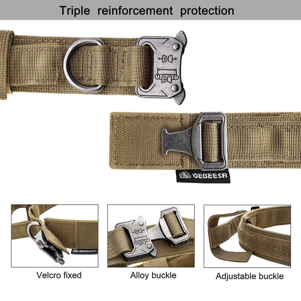 OEBEESA double D-ring design enables easy leash and tag setup.