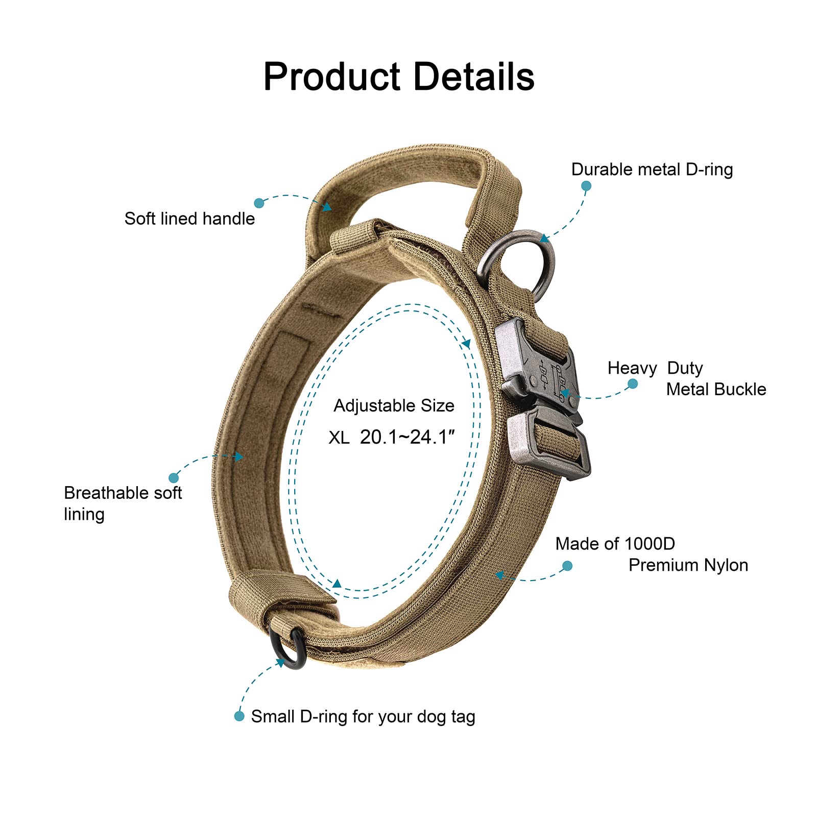 OEBEESA metal buckle closeup shows quick-release convenience for on/off.
