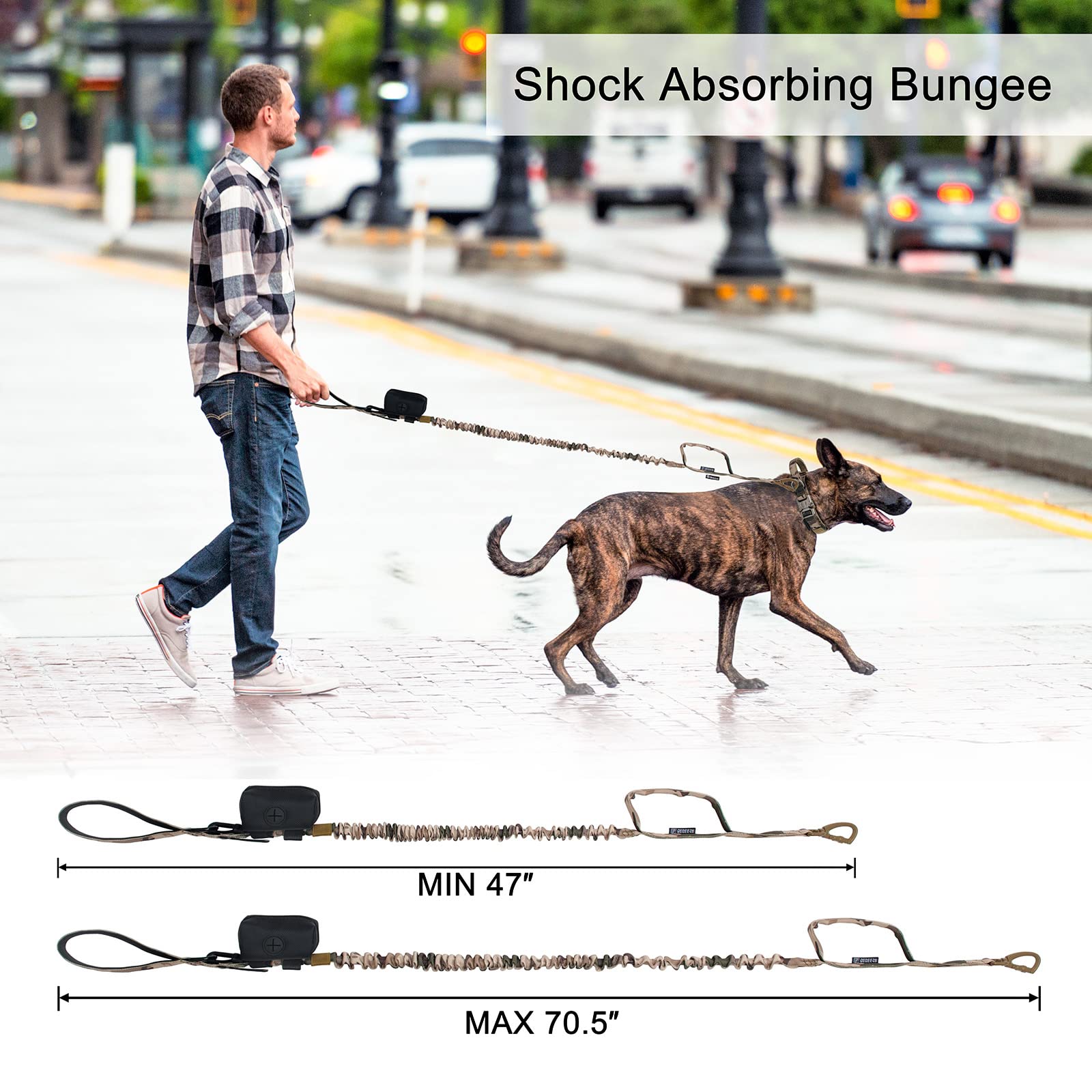 OEBEESA tactical dog collar 1000D nylon fabric demonstrates rugged durability