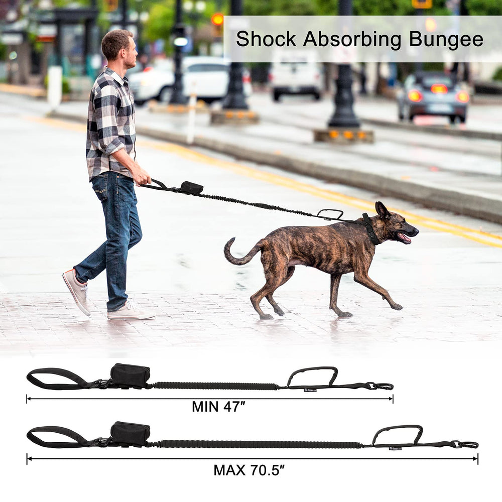 OEBEESA dual-handle leash offers walking and traffic-control options for safer urban strolls.