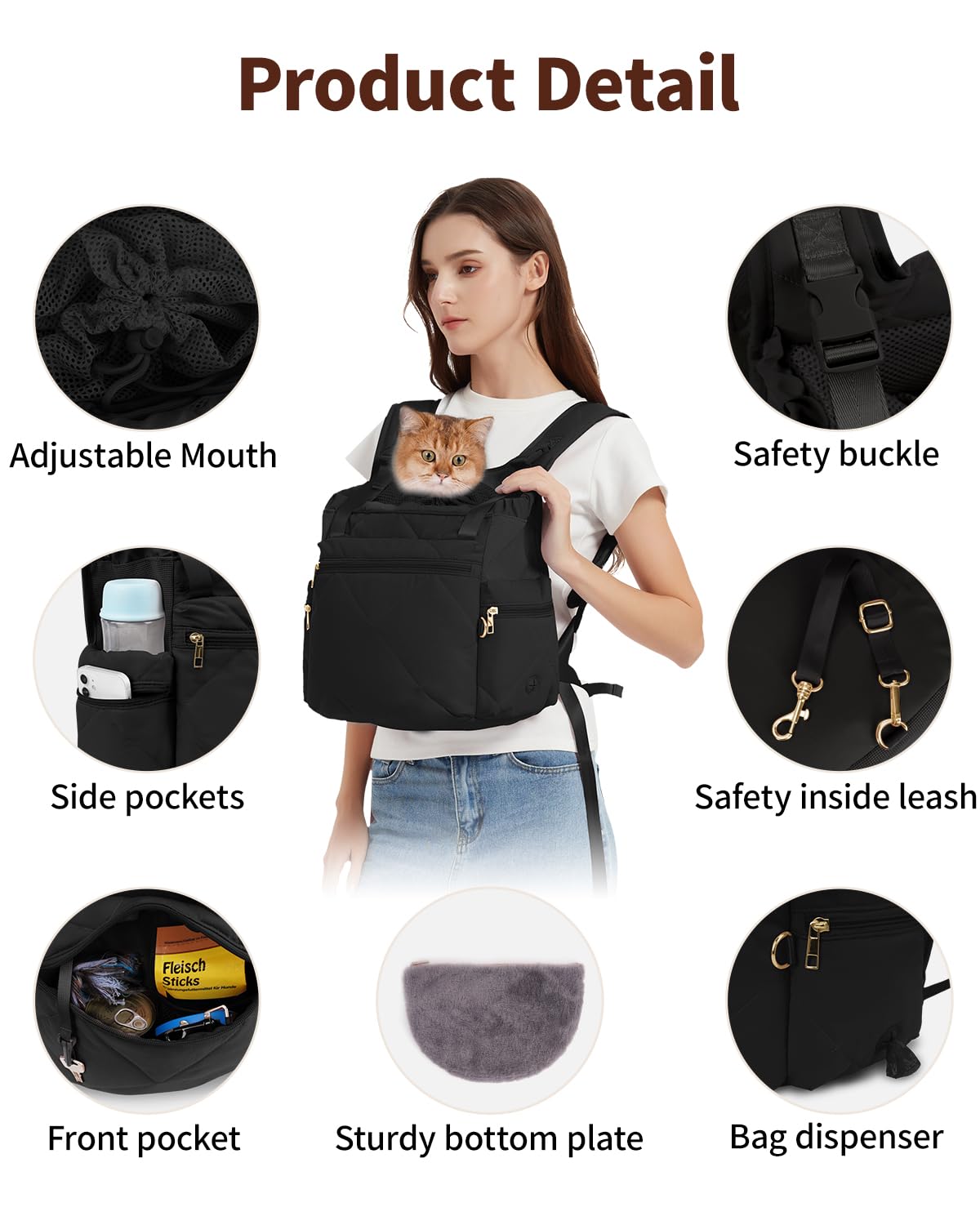 OFY Puffy safety buckle close-up shows inner anchor to prevent escape.
