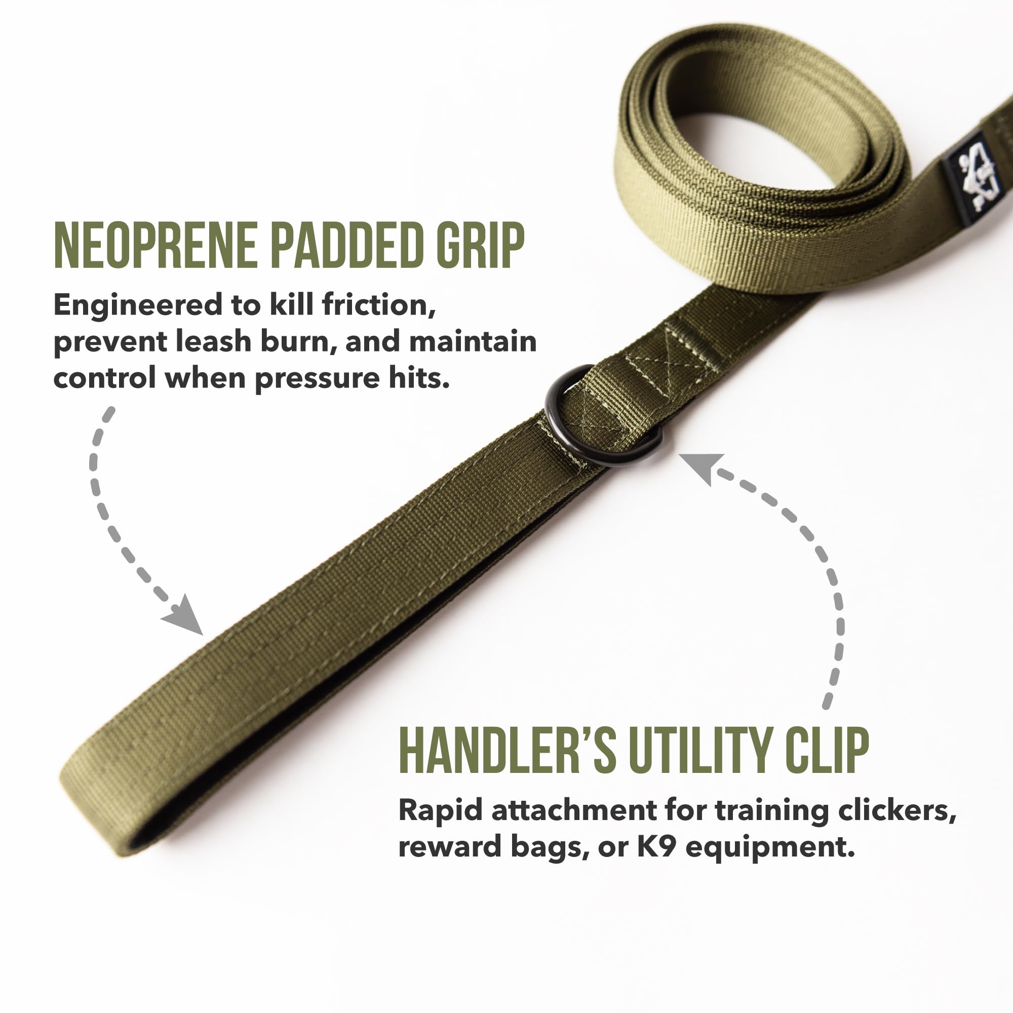 O.G.B. double-layer nylon leash demonstrates rugged durability for active dogs.