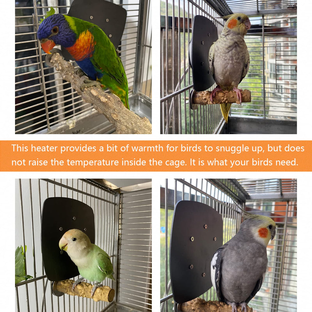 Ogioxam Bird Heater in cage installation, easy setup for winter warmth.