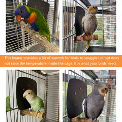 Ogioxam Bird Heater in cage installation, easy setup for winter warmth.