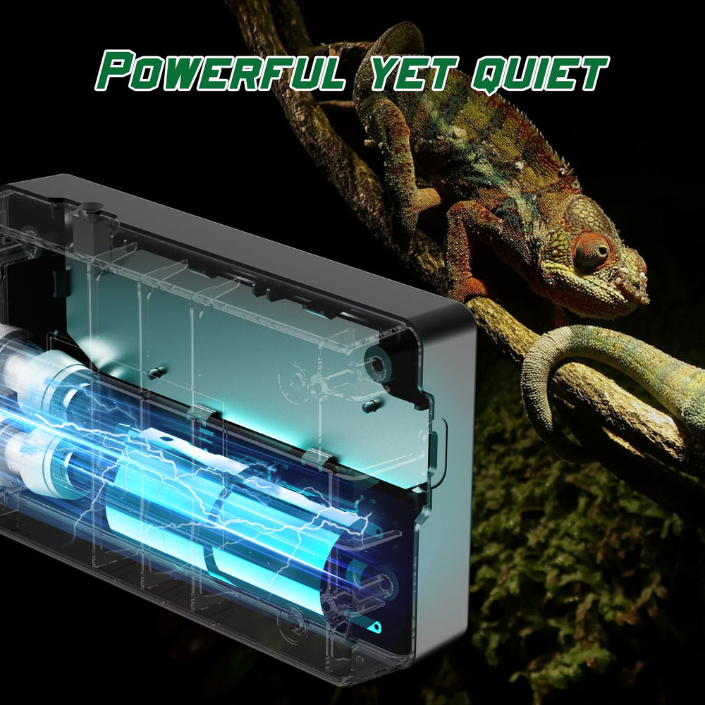 Ogioxam reptile humidifier with silent German pump delivering quiet operation