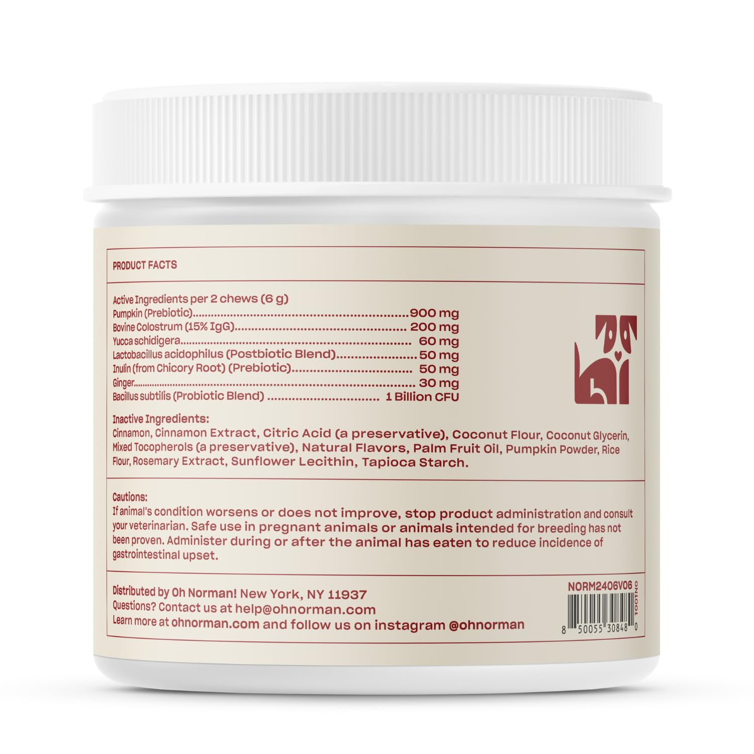 Oh Norman! All-in-one gut health chews designed for daily use and sustained comfort.